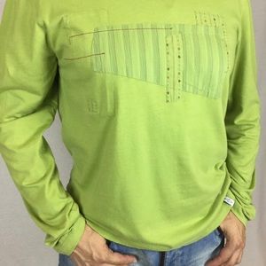 Incredible Produx Brand crew neck light green long sleeved designer's top